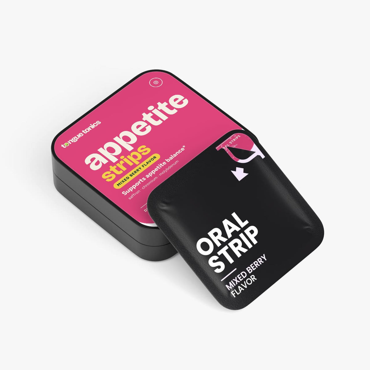 Appetite Balance Strips tin with a strip packet