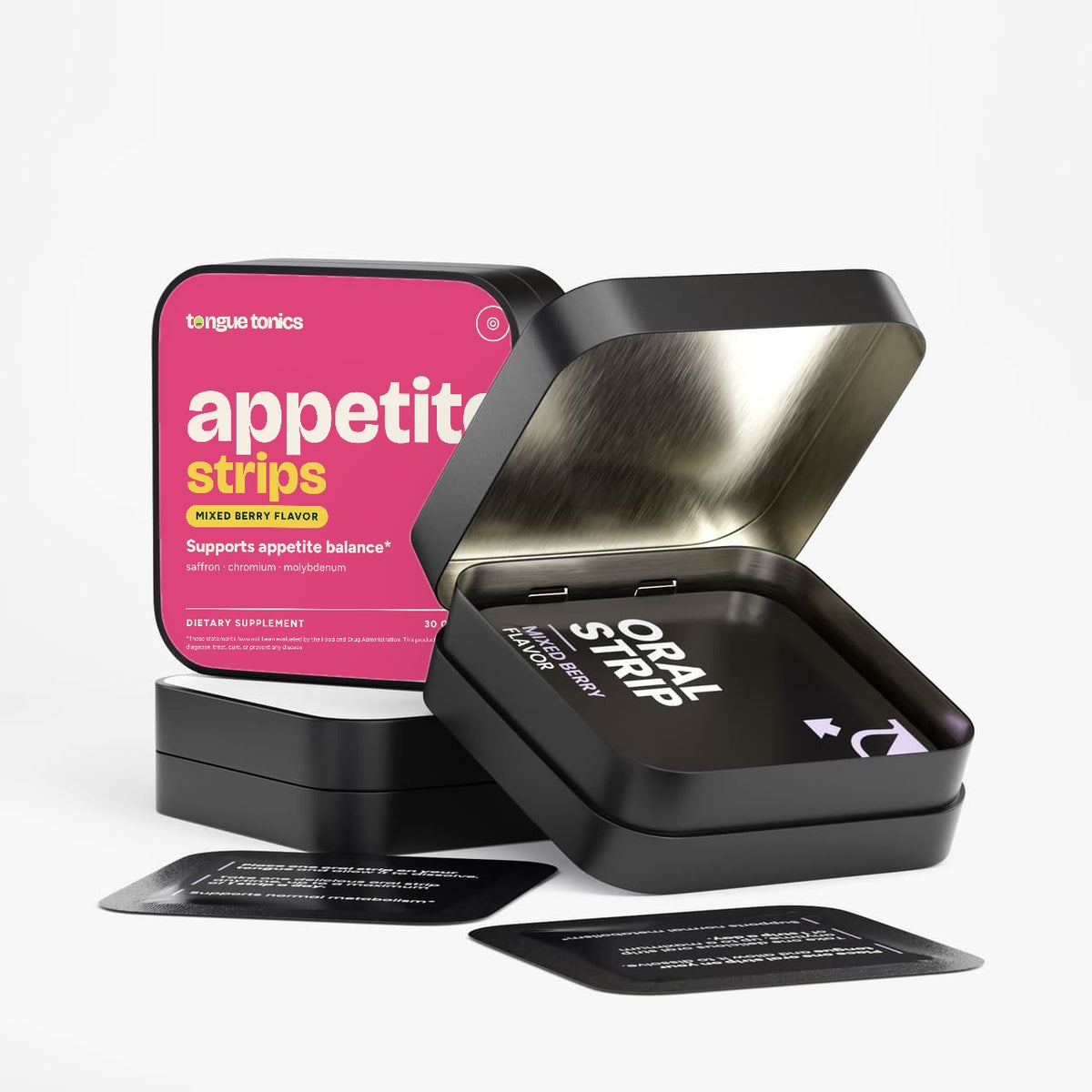 Appetite Balance Strips open tin with strip packets