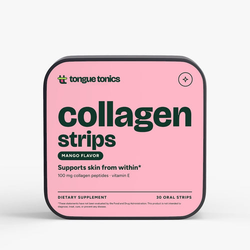 Beauty + Collagen Strips tin, front