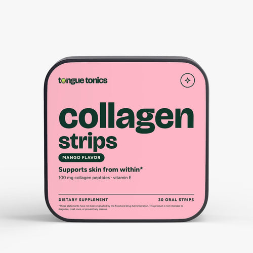 Beauty + Collagen Strips tin, front