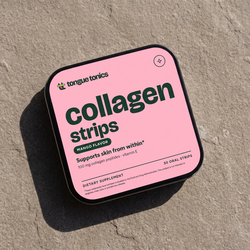 Beauty + Collagen Strips tin from above