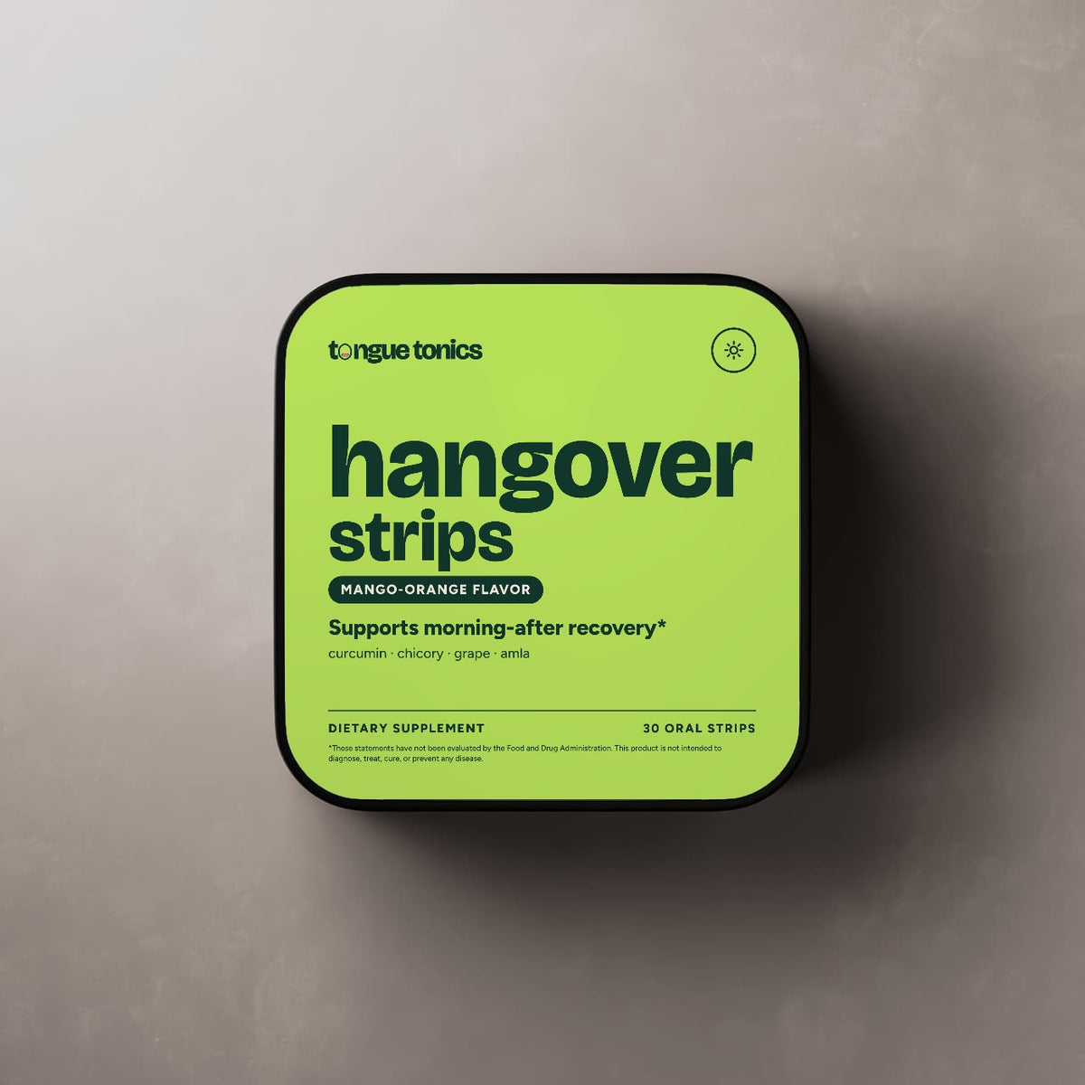 Hangover Strips tin from above