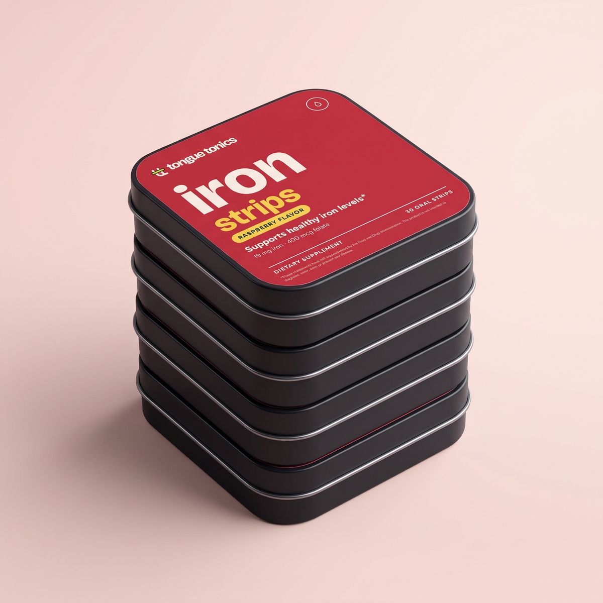 Stack of Iron Strips tins
