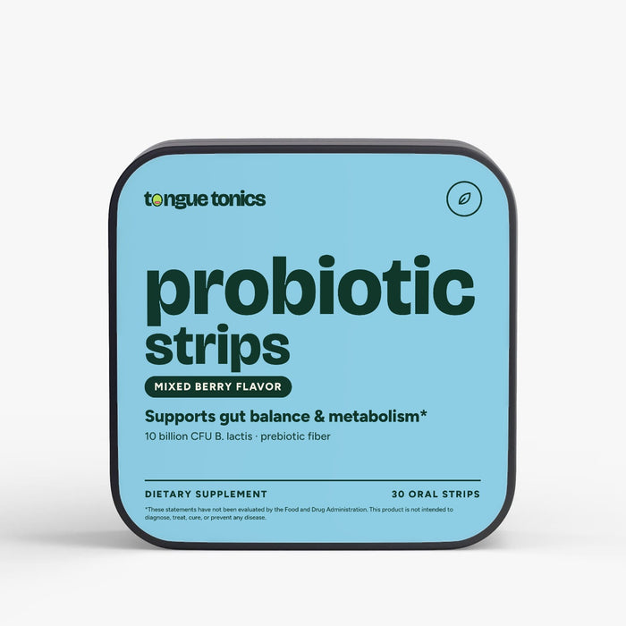 Probiotic + Metabolism Strips tin, front