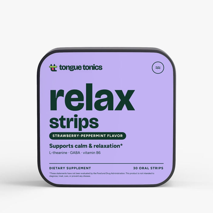 Cognitive Relax Strips tin, front
