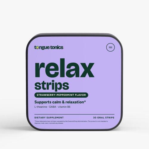 Cognitive Relax Strips tin, front