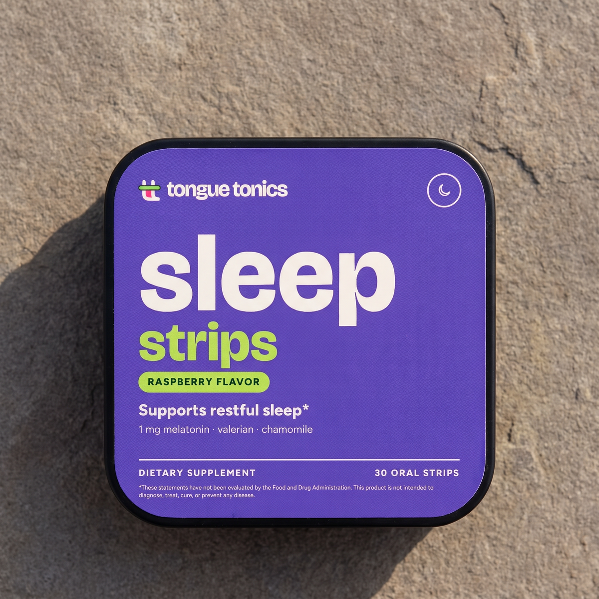 Sleep Strips tin from above